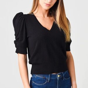 FRAME Women’s Frankie 100% Cashmere Sweater in Black Size XS